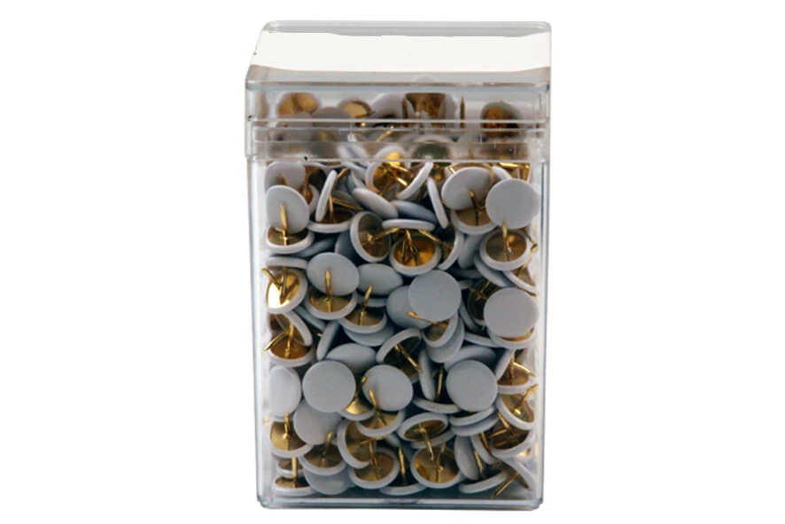 RHEITA 650 Reissnägel Reißbrettstifte Reißzwecken Heftzwecken weiß