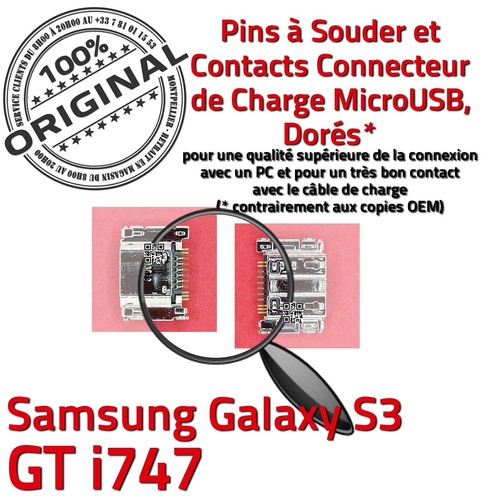 ORIGINAL Samsung Galaxy S3 GT i747 Connecteur de charge à souder MicroUSB - Photo 3/3