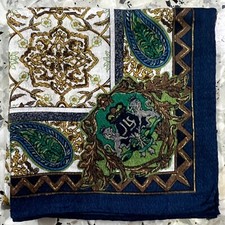 CLASSIC MAN HANKY COTTON POCKET SQUARE18" GOLD BROWN FLORA BLUE  GREEN PAISLEYS