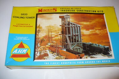 A.H.M HO SCALE COALING TOWER PLASTIC MODEL KIT #5833 (NEW OPEN BOX. COMPLETE.)