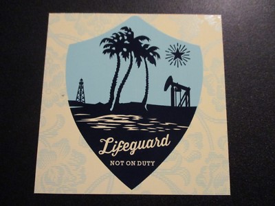 SHEPARD FAIREY Obey Giant EARTH CRISIS Lifeguard STICKER 4'' art from poster 126