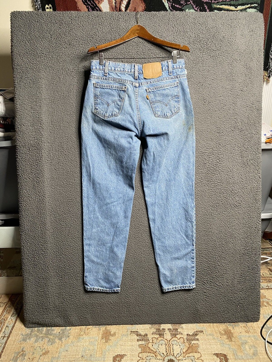 Vintage Levi's 550 Blue Jeans Denim Orange Tab Relax Fit Tapered