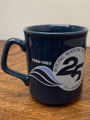 Rare 1993 Boeing MARINE SYSTEMS STRATEGIC DEFENSE Coffee Cup Mug STEALTH Bomb
