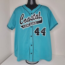 Vintage Coastal Carolina Chanticleers NCAA Baseball #44 Button Up Jersey XL