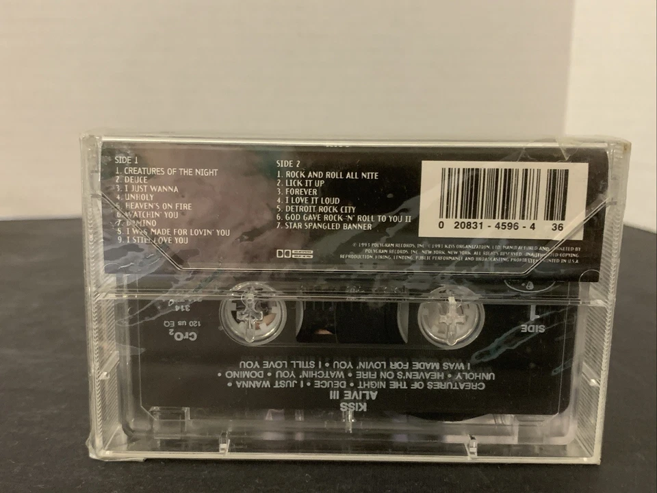 KISS Alive III 1991 Cassette Tape 14777  P4 Factory Sealed Copy - Image 2 of 3