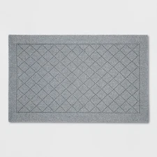 2'6"X3'10" Washable Diamond Clarkson Tufted And Hooked Accent Rug Gray