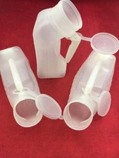 Case of 50 Plastic Disposable Male Urinal Bottle w/Lid Patient Travel Camping