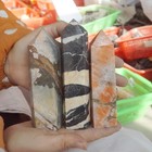 9.6LB 12Pcs A Set Of Natural Quartz Crystal Jasper Point Tower Polished Healing — photo 8