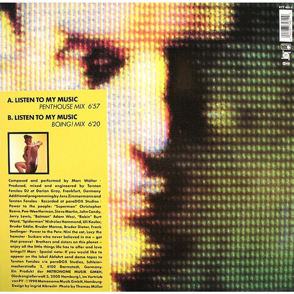 Bombast Broz - Listen To My Music (Vinyl 12" - 1990 - DE - Original) - Bild 2 von 4