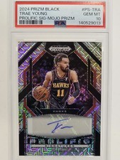2024 Prizm Black Trae Young Prolific Sig-mojo Prizm /25 PSA 10
