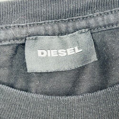 Camiseta con gráfico de cabeza con logotipo Diesel para hombre negra manga corta 100 % algodón - Imagen 4 de 10