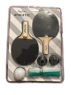 Desktop Table Tennis Bat Ball & Net Ping Pong Set Happy Socks Custom Set