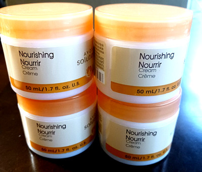 Lot Of 4 Avon Solutions Nourishing Nourrir Cream - 1.7oz