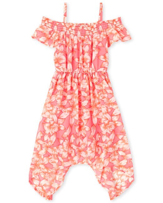 NWT The Childrens Place Girls Floral Woven Off Shoulder Halter Dress 14