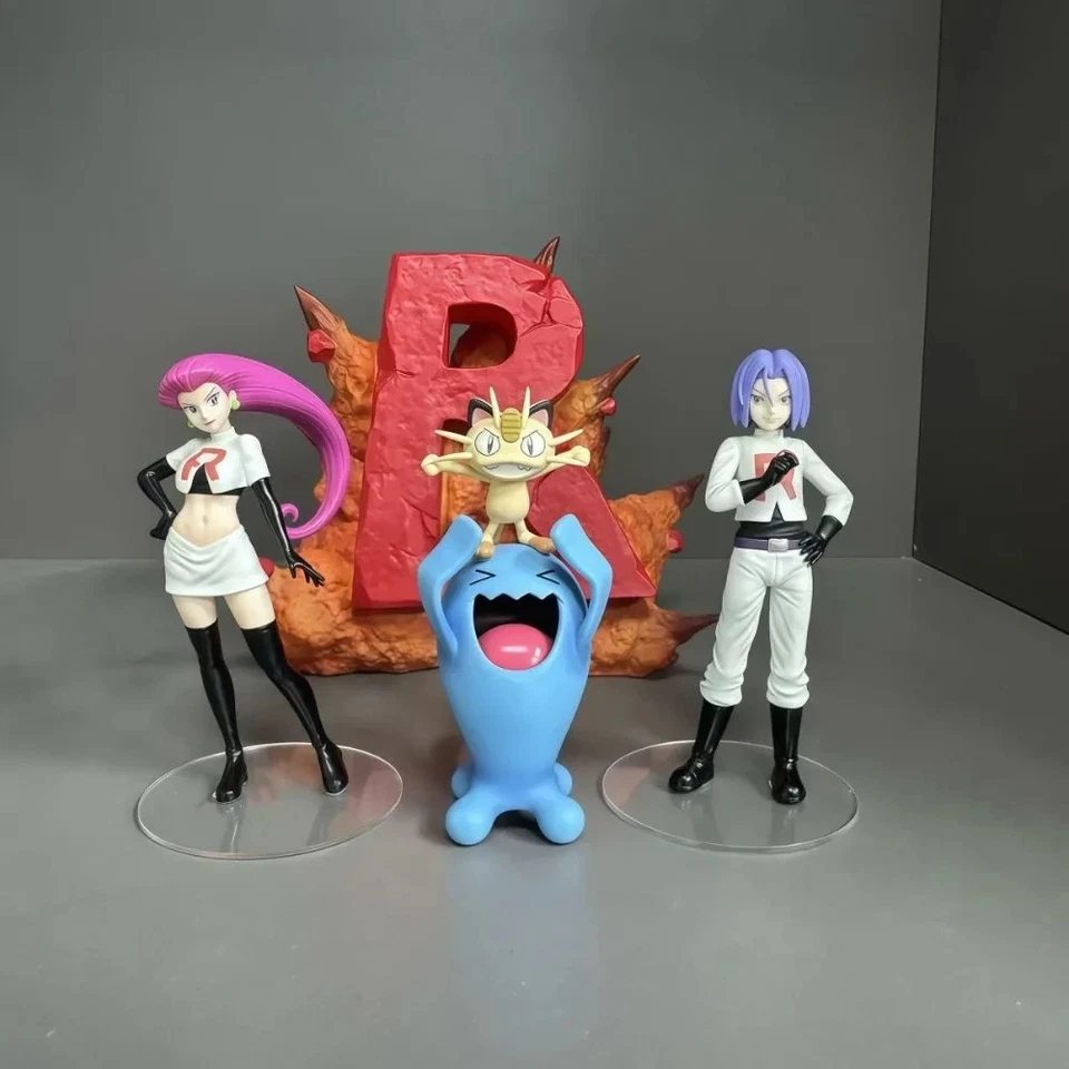 Action Figure Pokémon Team Rocket Crew 11cm STATUA DA COLLEZIONE Anime - Immagine 3 di 4