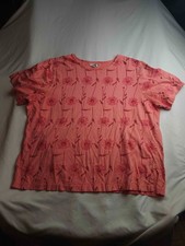 Vintage Y2K Xcit USA Top Womens 2X Pink Floral Fairy Grunge Whimsigoth Artsy