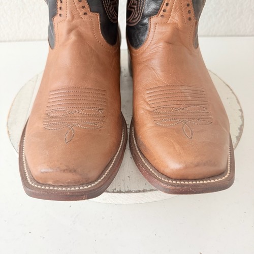 Bottes de cowboy homme Rod Patrick taille marron pleine plume autruche bout carré 10,5EEEEEEE - Photo 8/14