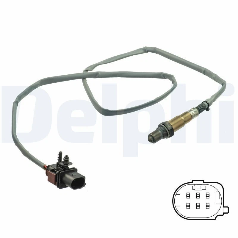 ES21101-12B1 LAMBDA OXYGEN O2 SENSOR AFTER CATALYTIC CONVERTER DELPHI NEW - Image 2 of 4