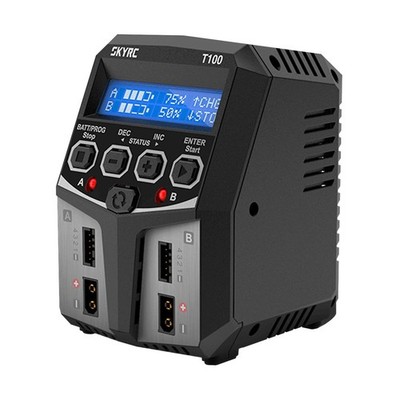 SkyRC T100 AC Ladegerät LiPo 2-4s 5A 2x50W SK-100162 Dual Lader Schnelllader