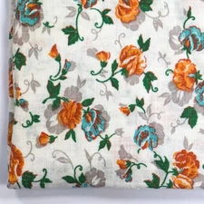 Vintage Feedsack Fabric Sweet Peas Floral 1940s Old Floursack 20x18 Flowers