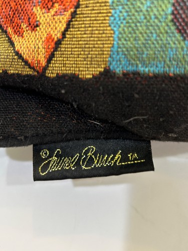 Vintage Laurel Burch Arazzo 3 Cuscino Lancio per Cani 18" X 18" Schienale Scamosciato - Foto 3 di 3