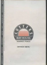 Cutters Bay House Market Place Dinner Menu Seattle Washington 1987