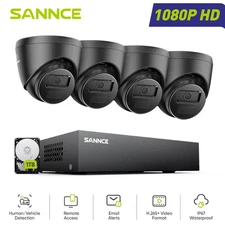 SANNCE 8CH DVR 1080P Video Security Camera System CCTV Outdoor AI Detection 1TB