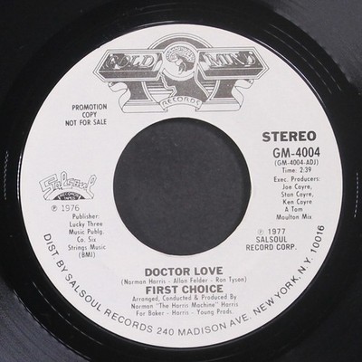 FIRST CHOICE: doctor love / mono GOLD MIND 7'' Single 45 RPM