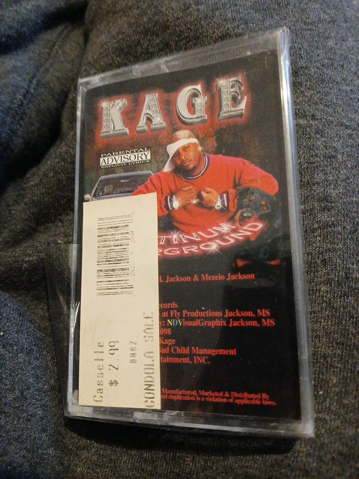 KAGE Platinum Underground SEALED Gangsta Rap Mississippi G-Funk Tape Krum Dog - Image 2 of 4