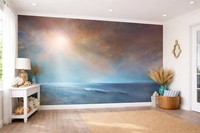 Idealdecor Vlies Fototapete Meer Strand Blau 260X384Cm Wandbild Tapete