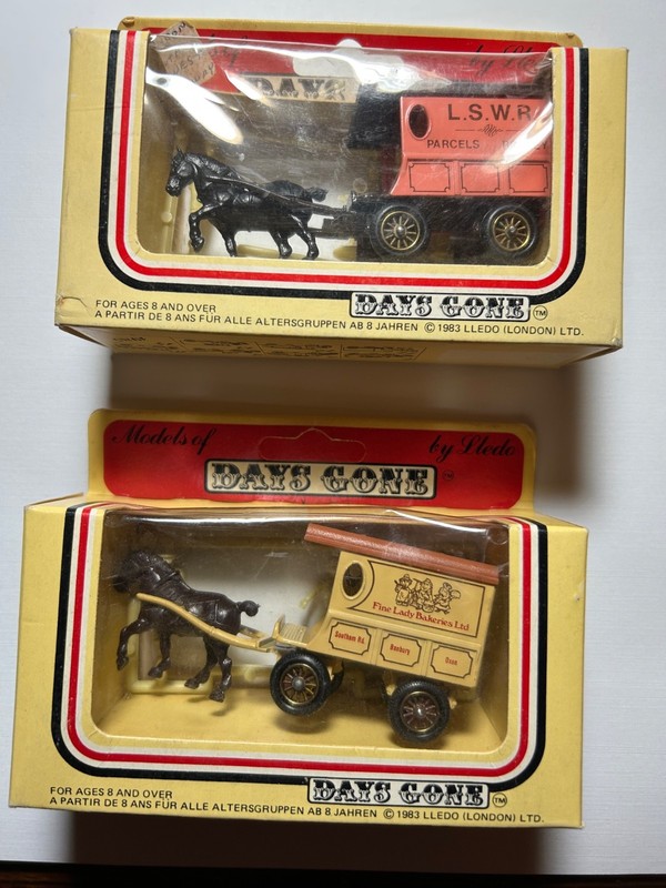 LLEDO OF LONDON, 1983 "DAYS GONE BY" HORSE DRAWN VEHICLES, SMALL