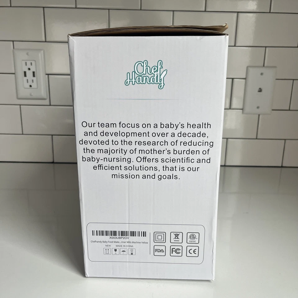 Brand New ChefHandy Baby Food Maker 5 in 1 Steamer Blender Yellow Sealed - Image 4 of 4