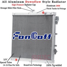CU2994 2 Row Aluminum Radiator For 2007-2014 2012 2013 Toyota Tundra 4.0L V6 GAS