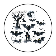 30 Halloween stickers labels tags envelope seals party favors Bats