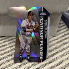 Topps 2021 Chrome Update Warren Spahn CPDC-40 Milwaukee Braves Die-Cut Insert