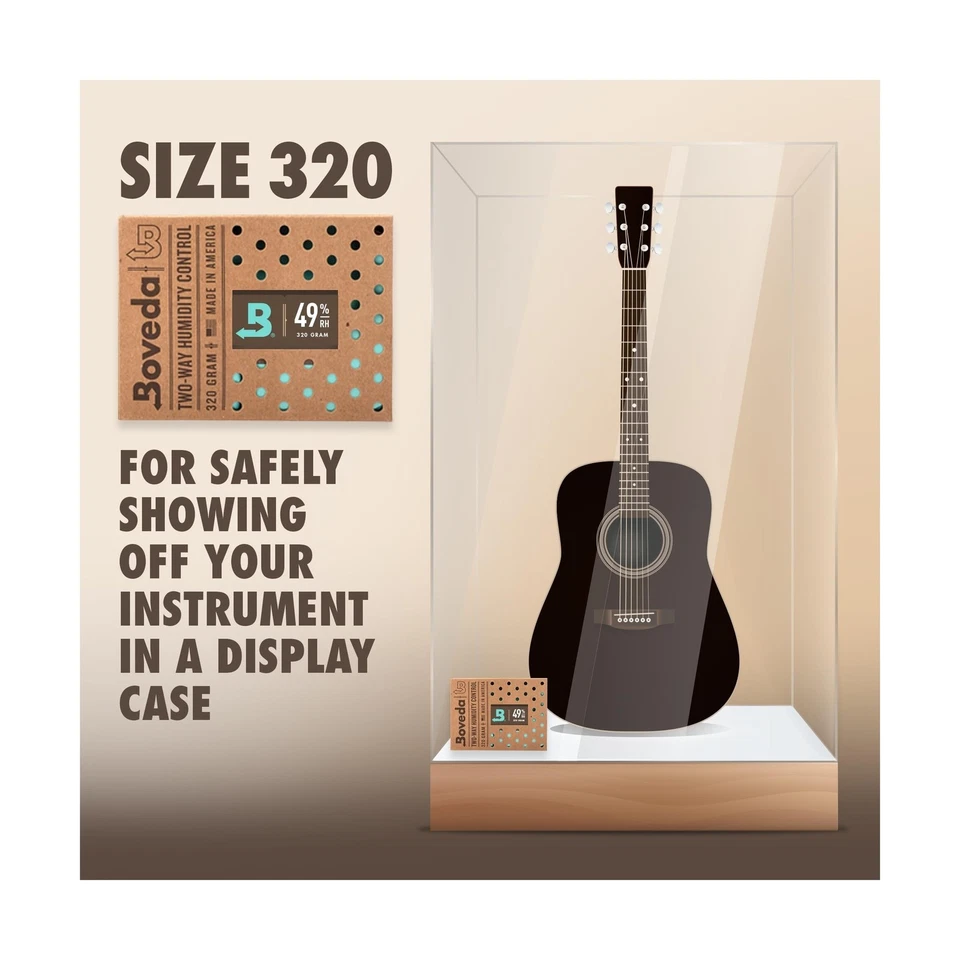 Paquete de control de humedad bidireccional Boveda 49% para un instrumento de madera en un... Envío rápido Foto 3 de 4