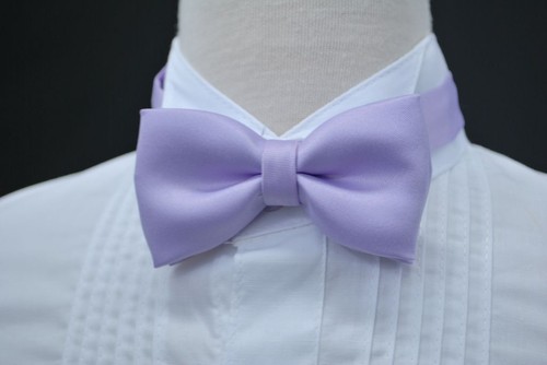 Satin Double Layers Bow Tie for Baby Toddler Boys Wedding Formal Tuxedo Suit - Picture 13 of 25