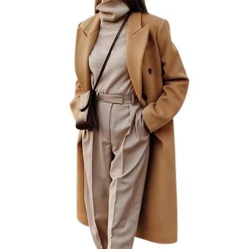 Wool Blend Coat Women Parkas - Picture 6 of 14