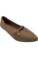 Skechers Cleo Point Vegan Washable Bow Flats Lovely Weather Mocha