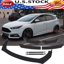 For Ford Focus St Rs Front Bumper Lip Spoiler Splitter Body Kit Glossy Black New