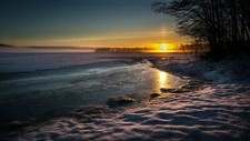 Landscape nature winter Custom Gaming Mat Desk