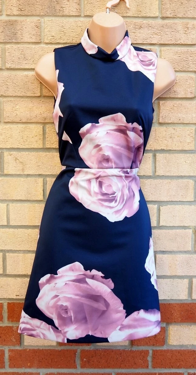 Oasis blue rose dress sales
