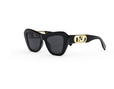  480 NEW FENDI FE40064I 01A Classic Cat eye Black Frames Sunglasses NIB SOLD OUT