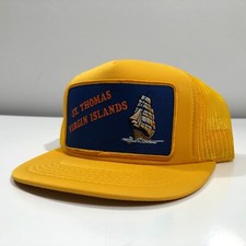 Saint Thomas virgin islands  Trucker Hat Cap Snapback Vintage BIG PATCH