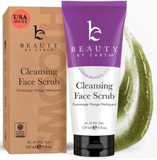 Exfoliating Face Wash  Exfoliating Face Scrub 2 in 1 - USA Made with Natur...