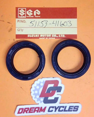 NOS Genuine Suzuki Front Fork Oil Seal Set  1978 RM100 RM 100 51153-41603 OEM