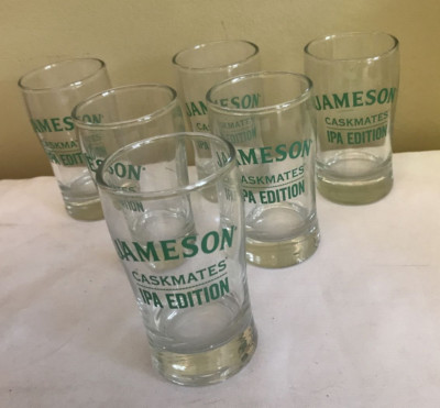 Jameson Caskmate IPA Edition Set of 6 Barware 5 oz Glasses