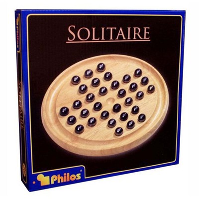 Philos Solitaire Deluxe Traditional Strategy Board Game for Ages 8+ and Up