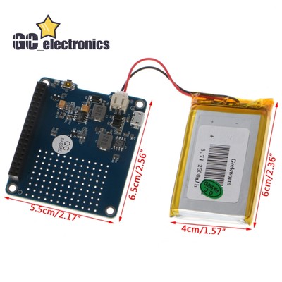 UPS HAT Board 2500mAh Lithium Battery For Raspberry Pi3 Model B/Pi 2B/B+/A+ A3GU