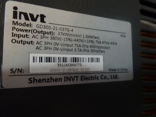 Invt GD300-21-037G-4 Dual-inverter Integrated Machine for Air Compressor 37KW - Picture 2 of 3